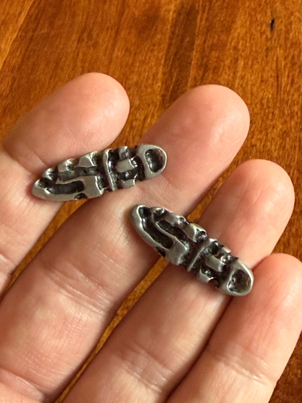 Larin/Vidal Pewter Cufflinks Brutalist Modernist 1970’s